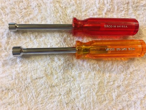 (2) VACO S8 &amp; S10 1/4in. &amp; 5/16in. Nut Drivers