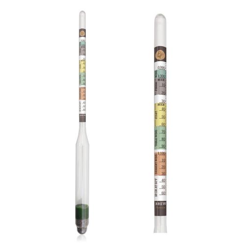 Brewers elite hydrometer - for wine, beer, mead and kombucha - deluxe triple s for sale