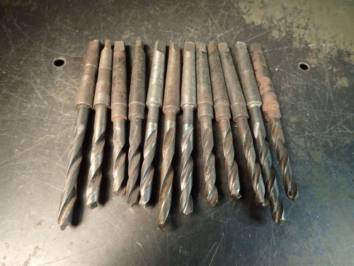 12 pieces of 5/16&#034; morse taper #1 shank drill bits mt1 1mt used, good condition for sale