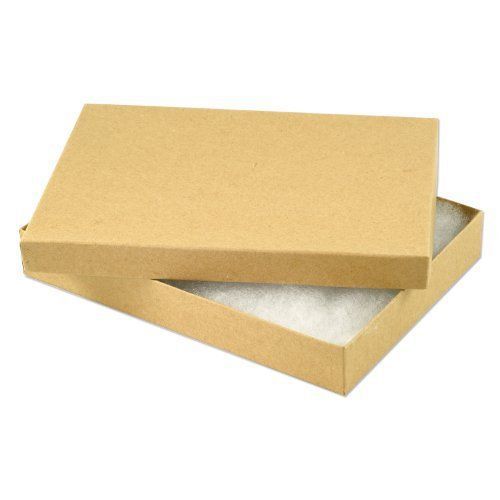Kraft Paper Cotton Filled Jewelry Box #75 Pack of 10