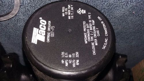 TACO 007 Circulator Pump - New In Box - 3 Year Warranty Black