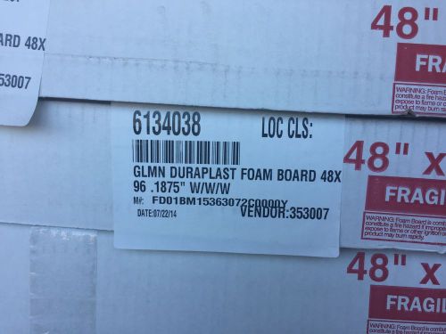 Glm duraplast foam board 48x96 .1875&#034; w/w/w for sale