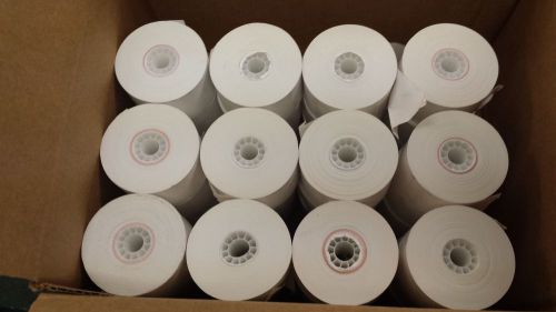 12 Rolls Cash Register Adding Machine Paper Rolls 1 1/2&#034; wide -  White