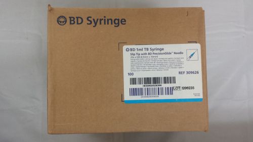 Bd 309626 1 ml tb syringe slip tip w/ bd precisionglide needle 25 g x 5/8&#034;  300p for sale