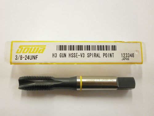 Sowa tool 3/8-24 h3 spiral point yellow ring tap cnc style hss 123-346 st27 for sale