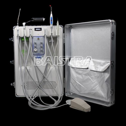 SALE Dental Turbine Air Compressor Portable w/ Scaler Curing Handpiece 2/4 Holes