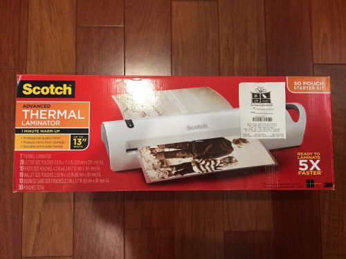 NEW Scotch Advanced Thermal Laminator Extra Wide 13-Inch Input 1-Minute Warm-up