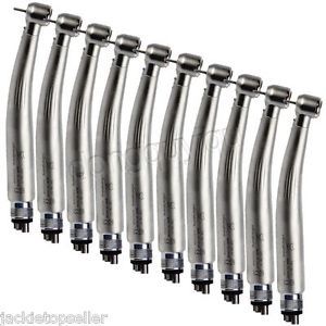 10 New Dental High Fast Speed E-generator LED Light Handpieces 4-Holes Fit KAVO
