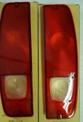 Pair Stop &amp; Tail Lamp Lens for Ford Truck RH and LH  1966-1977 - C7TZ-13450E