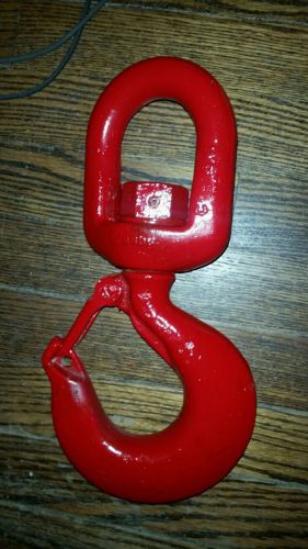 Crosby, 1 inch , 5 ton wll, alloy, swivel rigging hook w/ latch - used. usa for sale