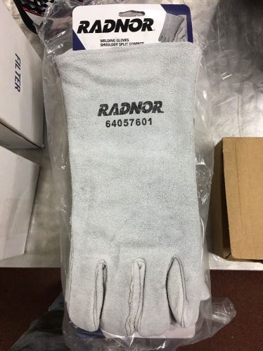 Radnor welding gloves, large, shoulder split cowhide, cotton lined 64057601 pair for sale