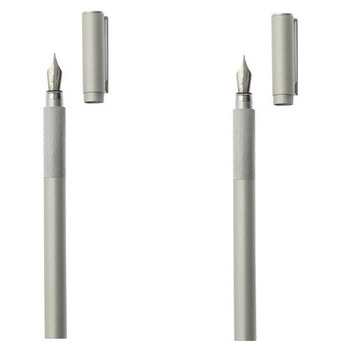 2pcs set MUJI Aluminum Fountain Pen  &amp; Cartridge Moma 4547315136865