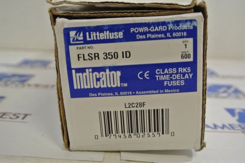 1 new in box littelfuse flsr350id  350 amp  600 volt class rk5  indicator fuse for sale