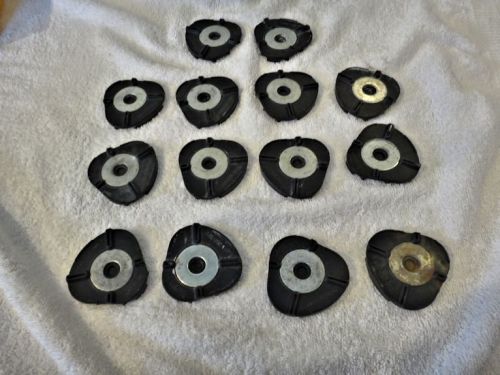 USED LOT #2 OF 14 WATERPIK PLASTIC MOUNTS WITH FERROUS RING F/YOUR ARTICULATORS