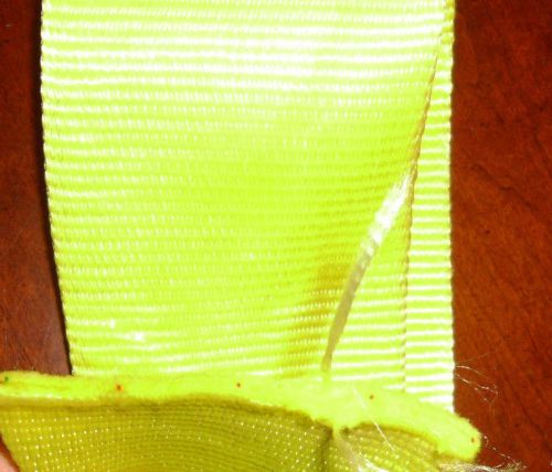 Lift-All 4&#034; Wide Yellow Heavy Duty Cargo Strap Material Roll Thick 100&#039; Length