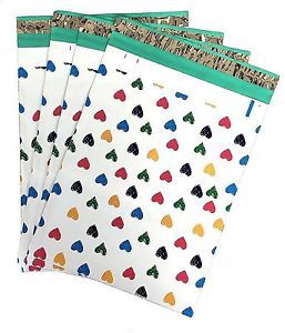 10x13 (100) Colorful Hearts Designer Poly Mailers Shipping Envelopes Boutique... – Picture 1