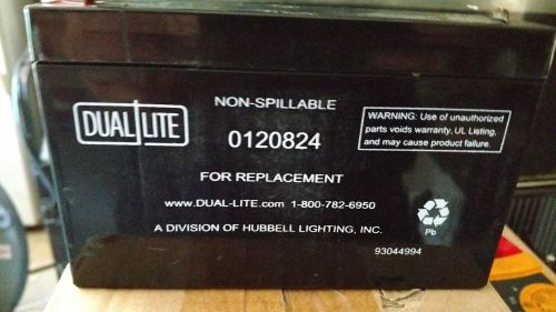 NEW Dual Lite 0120824  6-volt 7-7.2Ah 3.4-Amp for 90-Minute  SLA Battery