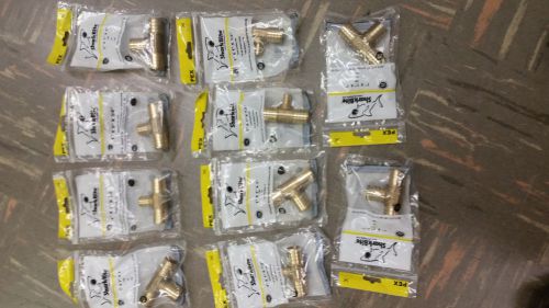 Lot of 10 SharkBite brass Tee&#039;s, multiple sizes up to 1&#034;, FREE SHIPPING
