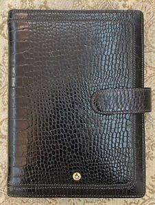 MONTBLANC *Boheme* A6 Croc Black Leather Organizer Agenda