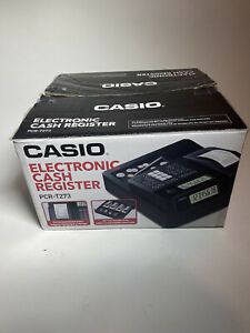 Casio PCR-T273 Electronic Cash Register w/ Keys &amp; Manual TESTED, OPEN BOX
