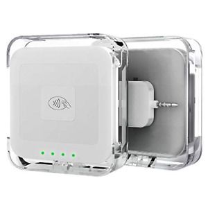 Surdarx Square Contactless Chip Card Reader Case Transparent Holder Shockproof