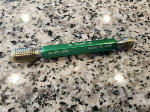 Greenfield Go &amp; No Go Thread Plug Gage Set 1/2-13 UNC-2B PD .4500 - .4565