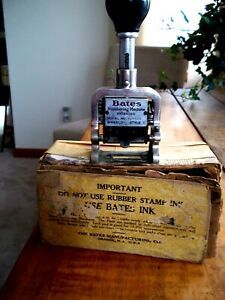 Bates Eight Multiple Movement Numbering Machine 86Wheel Style E