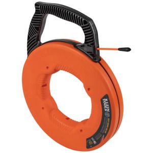 Klein Tools Multi-Groove Fiberglass Fish Tape 100 ft. Low-Friction Nylon Tip