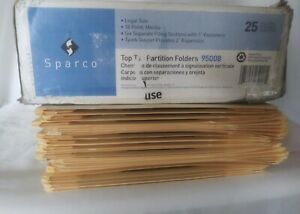 Sparco Legal Size Six Part 1&#034; Fasteners Folders 2&#034; Expansion 23 Box Manila 95008