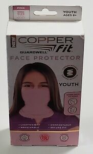 &#034;NEW IN BOX&#034; Copper Fit Guardwell Face Protector Mask Pink Youth Size