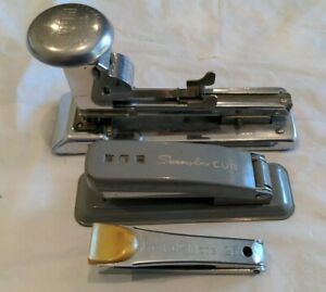 Vintage Staplers, Ace Fastener Corp Pilot, Regal, Swingline Cub, lot