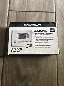 Braeburn 2020Nc Universal Programmable Thermostat , 5-2 Programs, 1 H 1 C, Wall