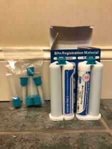 New BITE REGISTRATION MATERIAL MINT CHOCOLATE CHIP FAST SET 2X50ML CARTRIDGES