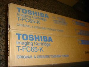 Genuine Toshiba T-FC65-K Black Toner Cartridges – Lot of 2 - NEW!!!