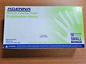 Adenna NPF888 NPF 5.5 mil Nitrile Powder Free Exam Gloves (Small) Box of 100