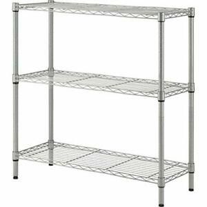 Lorell Light-Duty Wire Shelving Storage Rack 36&#034; x 36&#034; x 14&#034; Silver