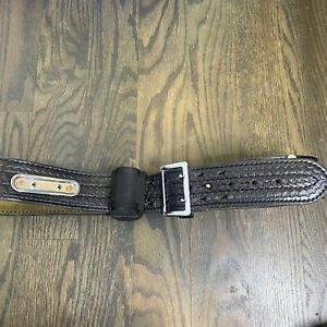 Used Safariland 87V Police Security Duty Belt sz 42 / 105 Basket Weave No Buckle
