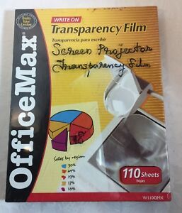 New Office Max Transparency Film 110 Count..8 1/2&#034; by 11&#034;  W1100MX