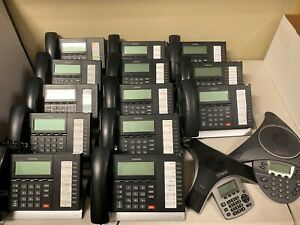 Lot (13) Toshiba- Model IP 5022-SD IP Business office phones, black 10 button