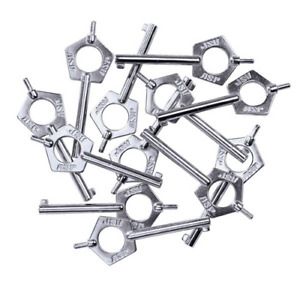 ASP 56523 Steel Key Jammed Restraints Pentagon Handcuff Keys Pack Of 12