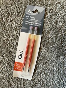 AVANT Pen Ink Refill Red GEL Ink, Fits All Advant Pens 22924 2pk 0.5 mm Refills