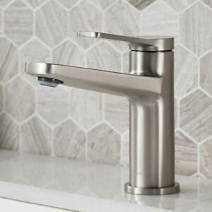 Kraus KBF-1401SFS Indy Single Handle Basin Bathroom Faucet Spot Free Stainles...