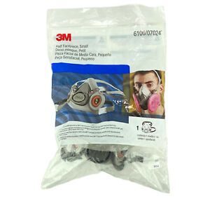 3M 6100 Half Facepiece Reusable Respirator Respiratory Protection Size SMALL