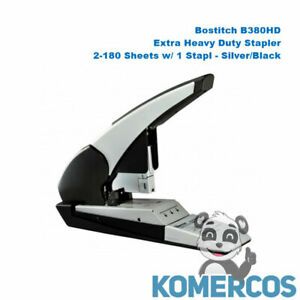 Bostitch B380HD - Extra Heavy Duty Stapler, 2-180 Sheets W/1 Staple Silver/Black