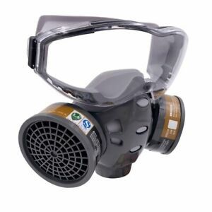 Full Face Gas Mask With Safety Glasse Spray Paint Chemical Pesticide De IH