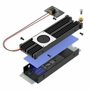 NVMe M.2 NGFF 2280 SSD Heatsink Mini Turbofan Cooler Radiator Fin 10000RPM