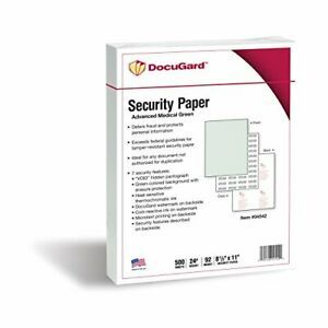 DocuGard Advanced Medical Security Paper for Printing Prescriptions and Preve...