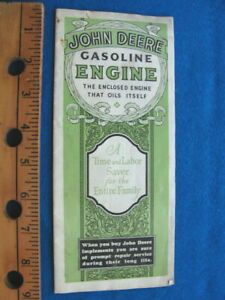 Vintage 1936 JOHN DEERE 1 1/2, 3 &amp; 6 Hp. Engines BROCHURE