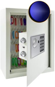 JUGREAT 80 Keys Cabinet Wall Safe with Sensor Light,Electronic Key Safe,Pin Code