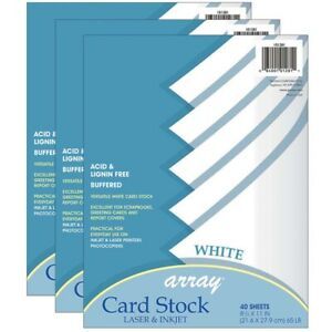 PACON 101281-3 (3 PK) WHITE CARD STOCK